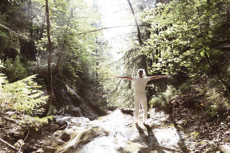 Yoga im Wald
